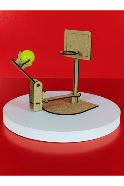 Mini Basket – Kendin Yap Stem Bilim ve Deney Seti - Maker Set - Ahşap (Boyanabilir) Yüzey