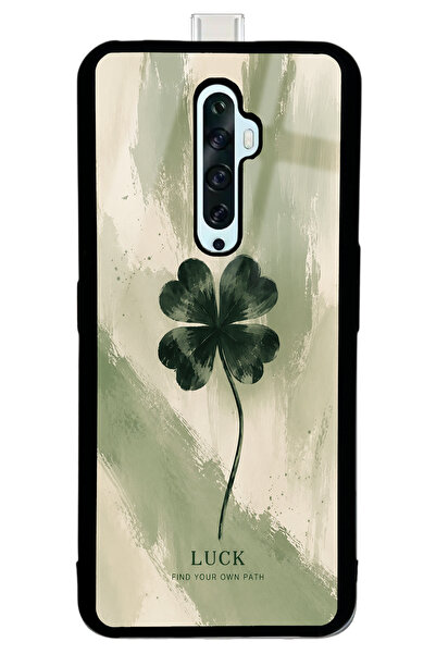 Spoyi Oppo Reno 2Z Lucky Sage Clover Tasarımlı Glossy Telefon Kılıfı