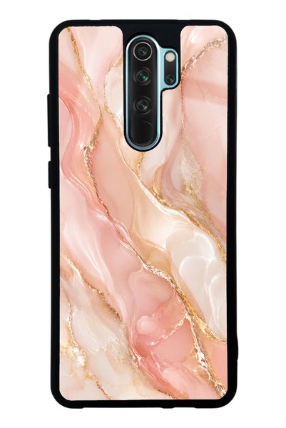 Spoyi Xiaomi Redmi Note 8 Pro Blush Gold Marble Design Glossy Phone Case