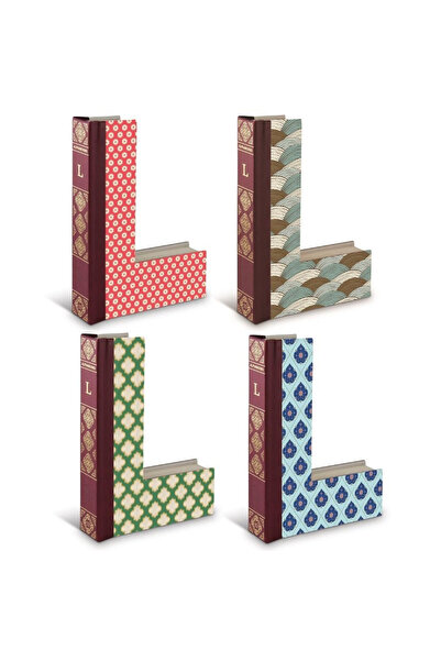 İF Blocnotes Alphabooks în formă de literă L, hârtie 120 g/m², folie aurie