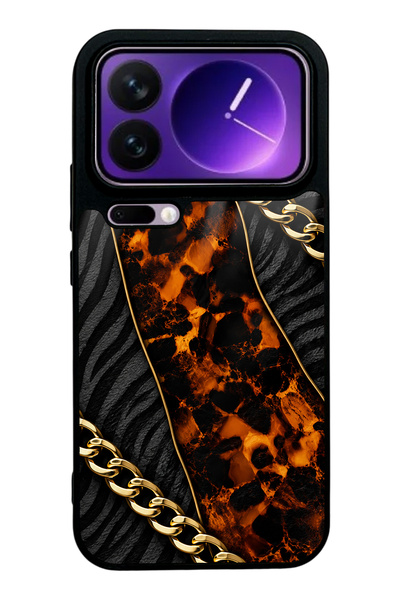 Spoyi Xiaomi 17 Pro Max Golden Eclipse Design Glossy Phone Case