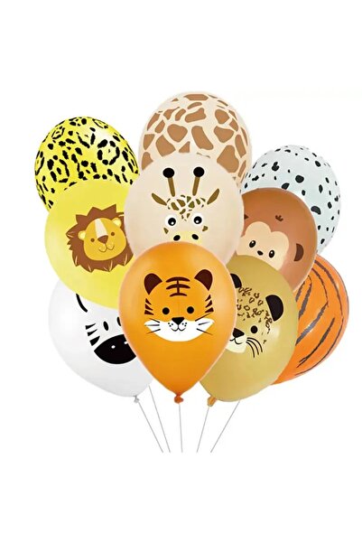 Baloane Vesele Set 10 Baloane Latex Jungle Party BLS181