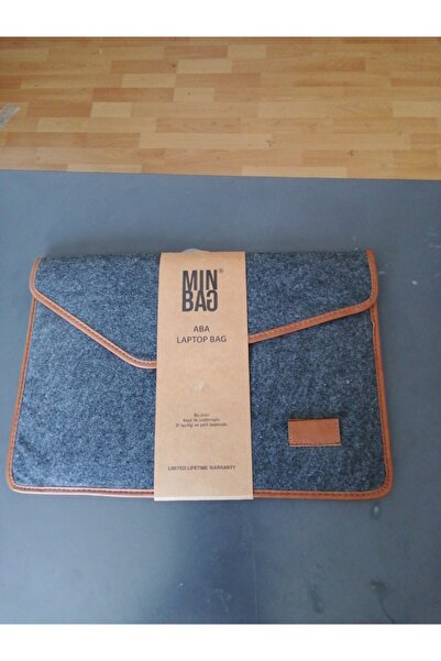 Minbag ABA Laptop Bag Keçe Deri Detaylı Laptop Çantası - Sınırlı Ömür Boyu Ga...