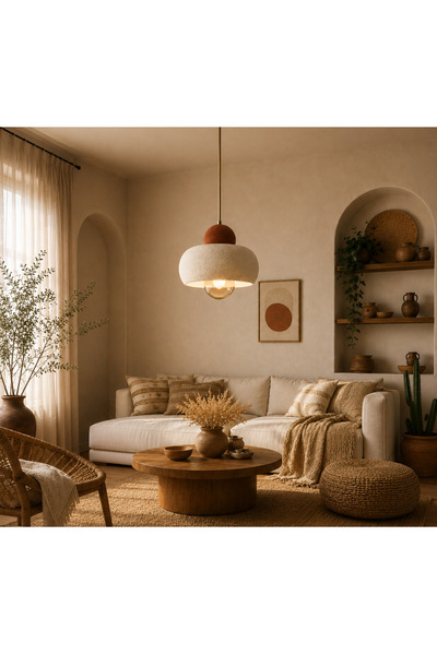 DREAM MODE Lora Bohem Modern İskandinav Tarz Tekli Sarkıt Salon - Oturma Odas...