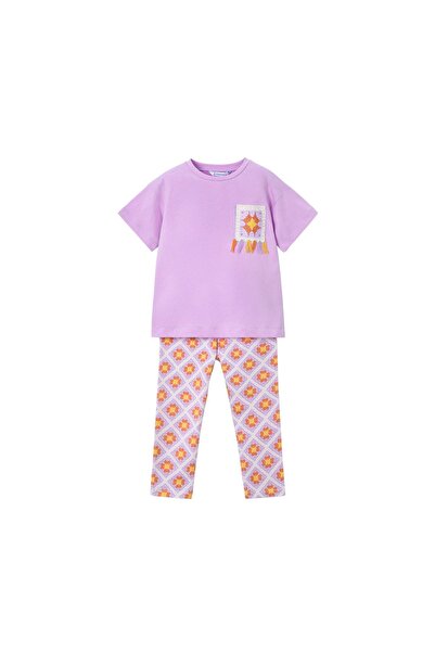 MAYORAL Set Tricou și Colanți Fete 3727 Mov