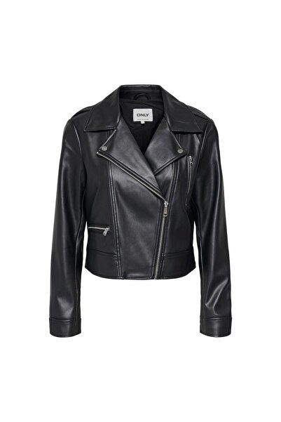 ONLY Jachetă de damă din imitație de piele 15361396 Negru