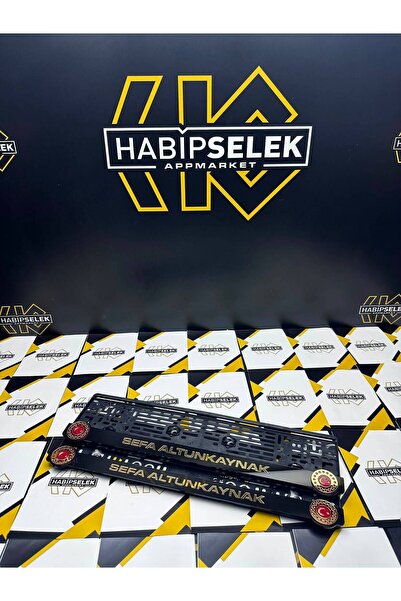 Habipselek AppMarket Ay-Yıldız Forslu Plakalık / Kişiye Özel Premium Pleksi P...
