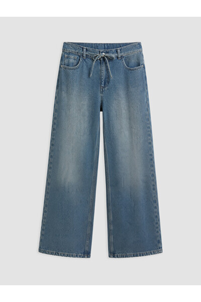 LC Waikiki Wide Leg Women's Jean Pants with Waist Cord for Style Seekers from...