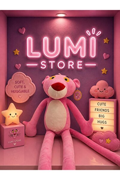 Store 100 cm Sevimli Pembe Uzun Kollu Peluş Oyuncak