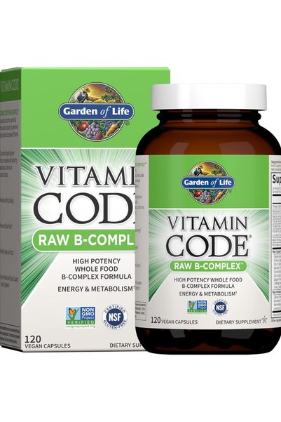 GARDEN OF LIFE Vitamin B Complex, 120 Vegan Capsules, High Potency for Energy...