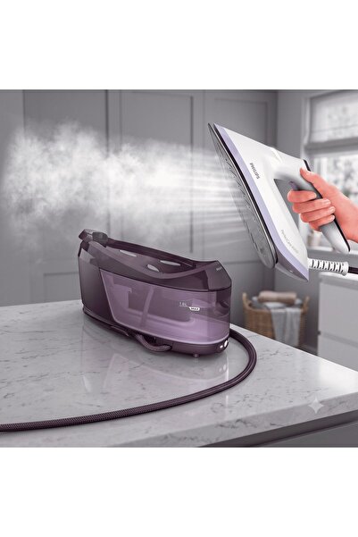 Philips Mor Kazanlı Ütü Tek Kademe Güvenli Ütüleme | 2400 W, 6,5 Bar, 130 g/d...