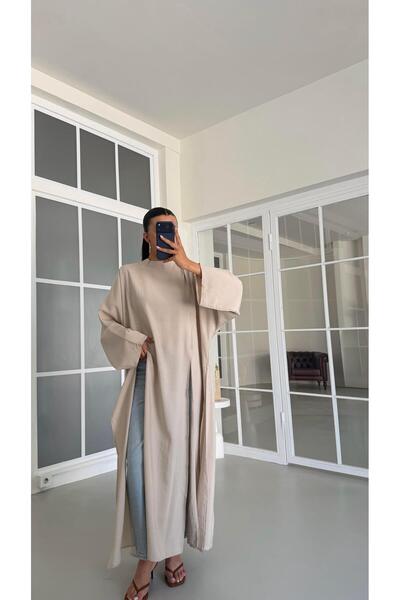 GAUS CO Taş Dik Yaka Önden Yırtmaçlı Tunik GAUS-01625