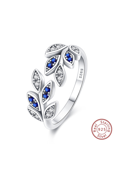 Choice 8 PAR010 Rings Original 925 Sterling Silver Rings Shining Blue Zircon ...