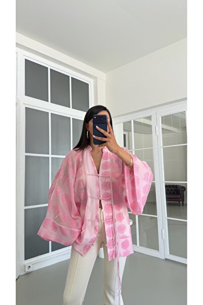 GAUS CO Pembe Çin Düğme Detaylı Premium Gömlek GAUS-01711