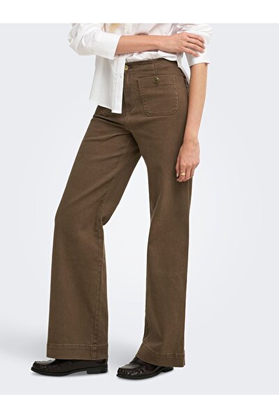 ONLY Jeans mit weitem Bein ONLMADELINE Hohe Taille Weiter Beinschnitt Jeans