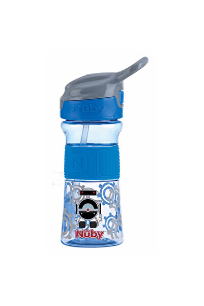 Nuby Αθλητικό μπουκάλι τριτάν με μαλακό καλαμάκι με σχέδιο 360 ml 3 ετών+