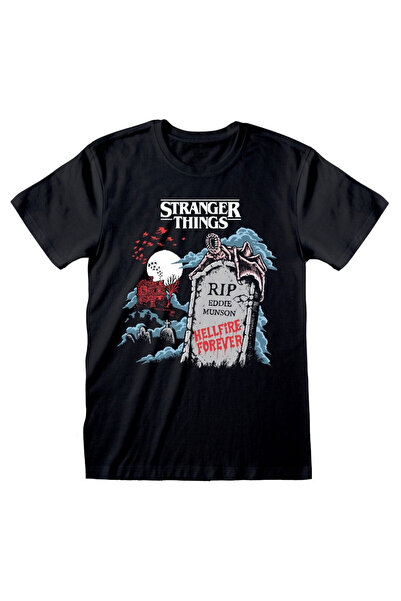 Heroes inc Tricou barbati, Heroes inc, Stranger Things, RIP Eddie, negru, bum...