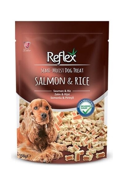 Reflex Somonlu ve Pirinçli Yarı Yumuşak Köpek Ödül Maması 150gr