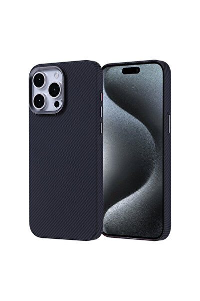 Casetify iPhone 15 Pro Kılıf Ultra İnce Magsafe Karbon Fiber Görünümlü İnce H...