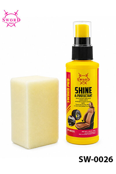 Sword Pro SW-0026 Shine & Protectant Spray with Sponge for Leather, Vinyl, Ru...