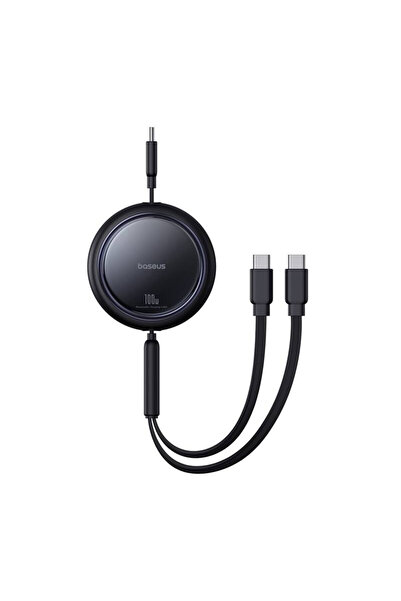 Baseus Cablu USB-C 2 în 1 cu suprafață lucioasă pentru telefoane și laptopuri...