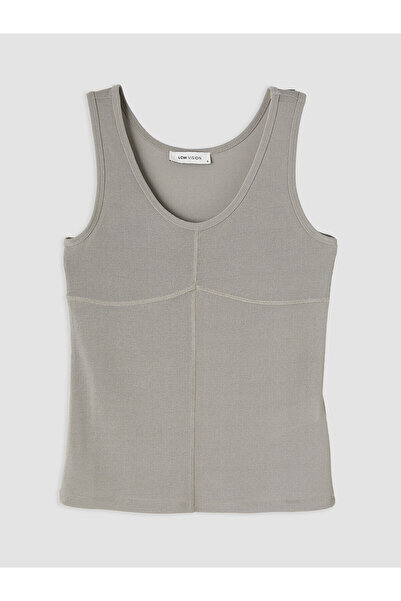 LC Waikiki Peak New Season V-Neck Women's Undershirt with Stitching Detail