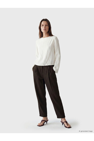 LC Waikiki Pantaloni de damă cu talie elastică și pliuri