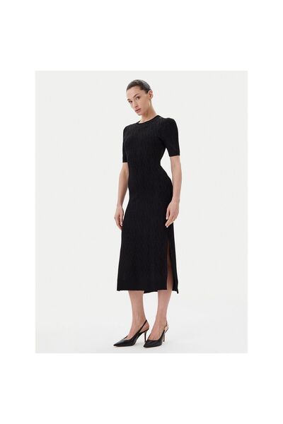 Armani Exchange Rochie tricotată de damă XW000581 AF12875 Negru
