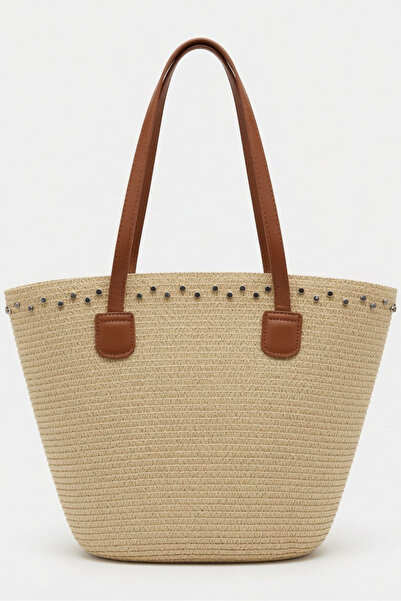 Mollycrush Summer Beach Bag Women's Beige Shoulder Strap Stylish Model |   Su...