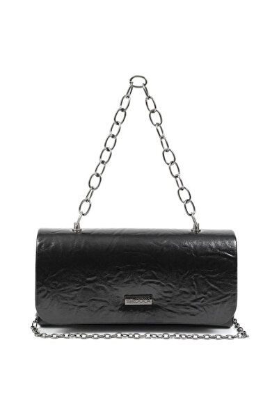 DOCA Γυναικεία βραδινή τσάντα clutch 20990 μαύρη