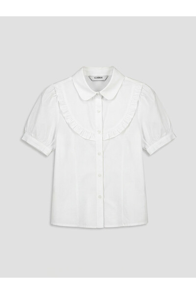 LC Waikiki Frilled Poplin Girls' Shirt