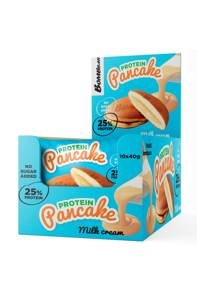 BOMBBAR Protein Pancake Milk Cream Filling No Sugar Added 10x40g