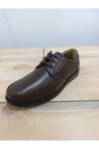 LİCCAS Men's Summer Shoes Genuine Inner and Outer Leather Light Sole Lace-Up ...