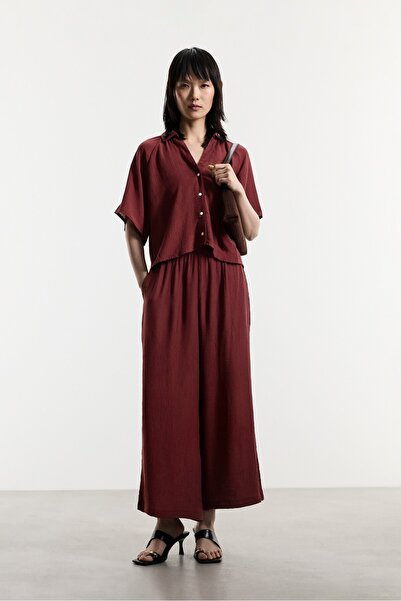 LEFTIES Dokulu culotte pantolon