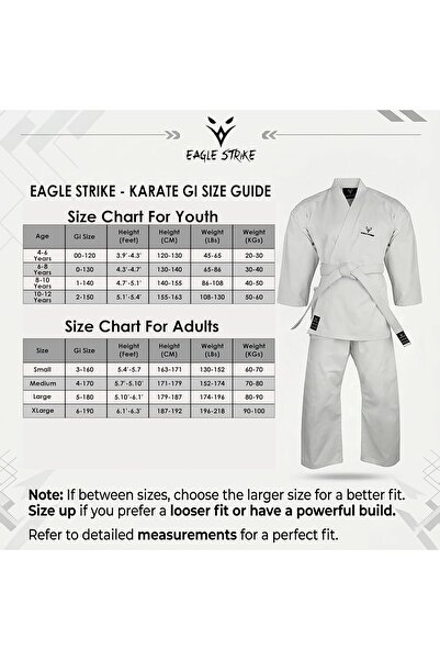 eagle strike Premium Cotton Karate Gi – Professional White Karate Uniform for Training & Competition