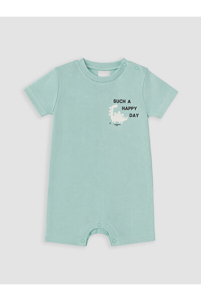 LC Waikiki Green Baby Boy Short Sleeve Jumpsuit