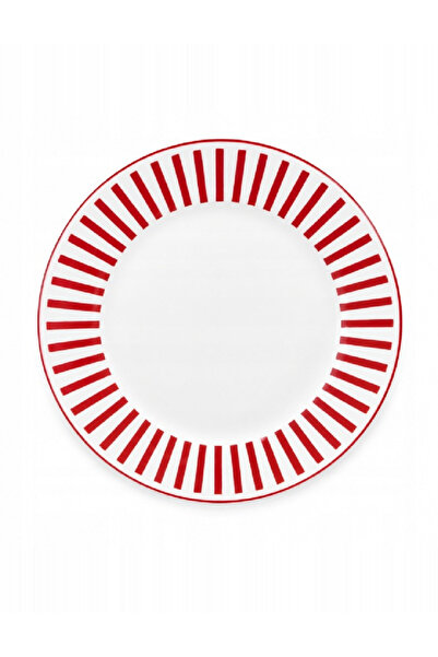 Evendi Plate, White/Red