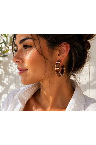 Kutcha Accessories أقراط نسائية فاخرة من الفولاذ المطلي بالمينا