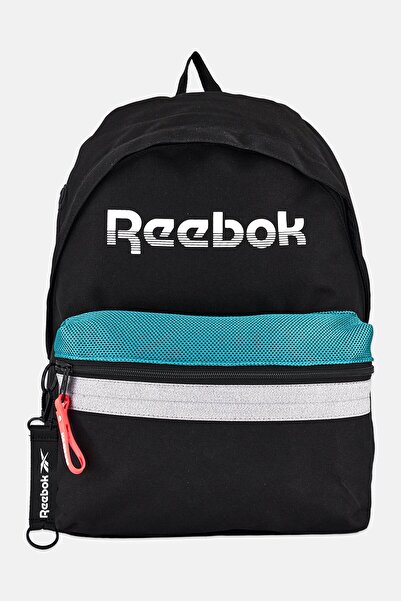 Reebok حقيبة ظهر رياضية للرجال بشعار العلامة التجارية، لون أسود
