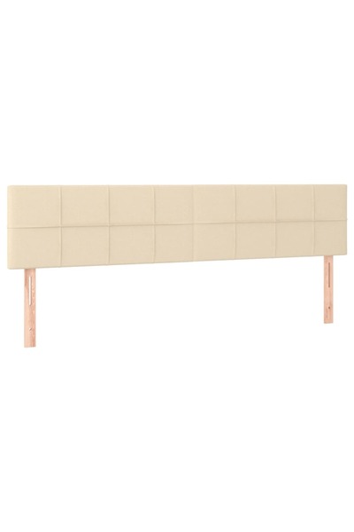 vidaxl Tăblii de pat, crem, 200x5x78/88 cm, textil