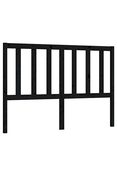 vidaxl Tăblie de pat, negru, 126x4x100 cm, lemn masiv de pin