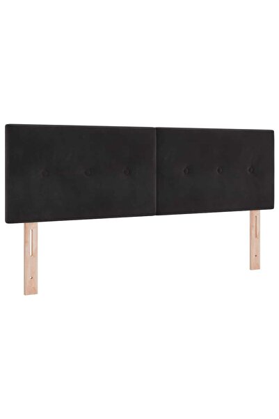 vidaxl Tăblie cap Negru 144 cm Catifea