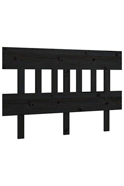 vidaxl Tăblie de pat, negru, 203,5x3x81 cm, lemn masiv de pin