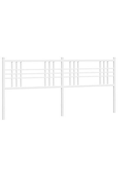 vidaxl Tăblie de pat de schimb metalică, alb, 180 cm