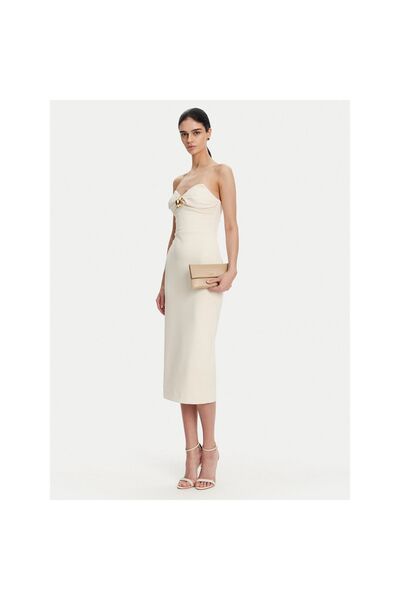 Elisabetta Franchi Rochie de cocktail pentru femei AB76951E2 Crem