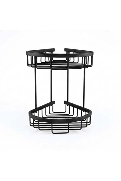 helemend Doreen Mesh Corner Bathroom Accessory Rack Matte Black - Helmand