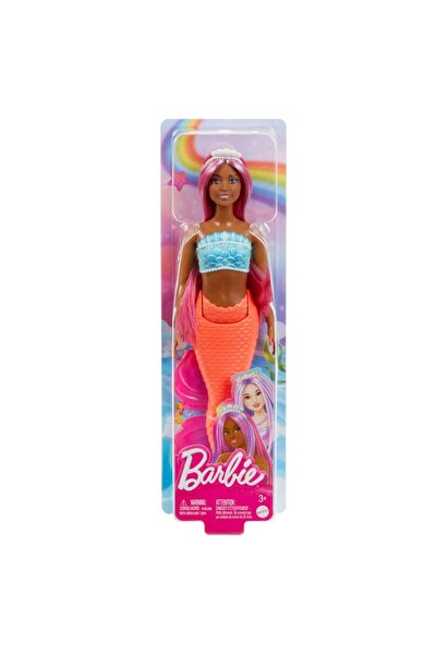 Barbie Papusa sirena cu accesorii, Barbie, Rosu, HRR04