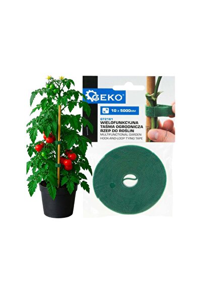 GEKO Bandă velcro multifuncțională pentru legarea plantelor, 10mm x 5m, G72161