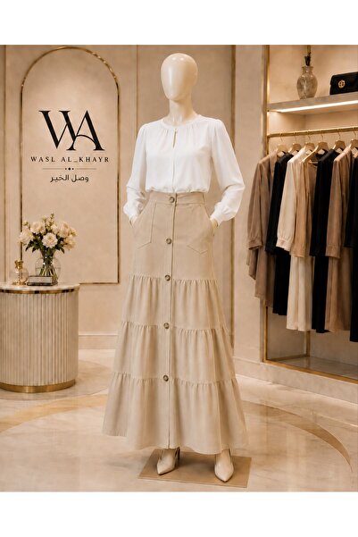 WASL ALKHAIR Women's Stylish Skirt with Functional Pockets and Front Buttons ...