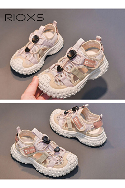RIOXS Kids Unisex Sandals, Trendy Baby Girls' Flat Sandals, Boys' Closed Roun...